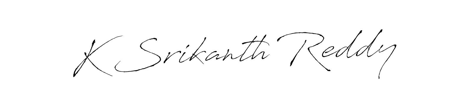 Design your own signature with our free online signature maker. With this signature software, you can create a handwritten (Antro_Vectra) signature for name K Srikanth Reddy. K Srikanth Reddy signature style 6 images and pictures png