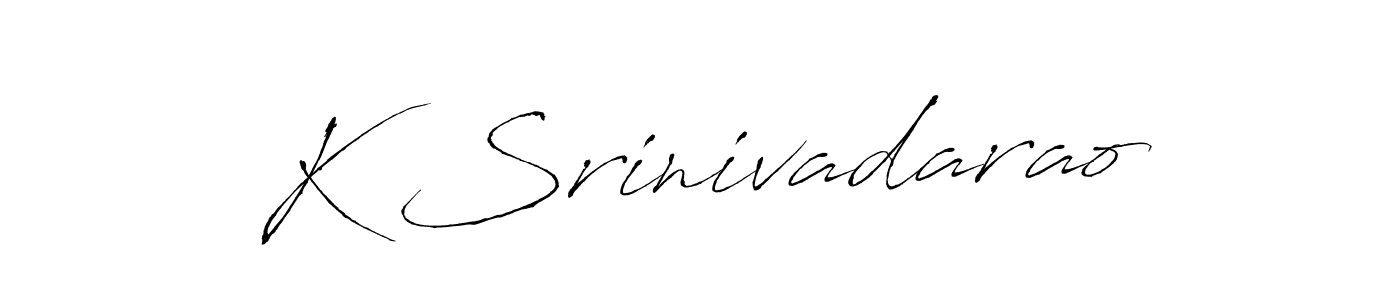 Make a beautiful signature design for name K Srinivadarao. With this signature (Antro_Vectra) style, you can create a handwritten signature for free. K Srinivadarao signature style 6 images and pictures png