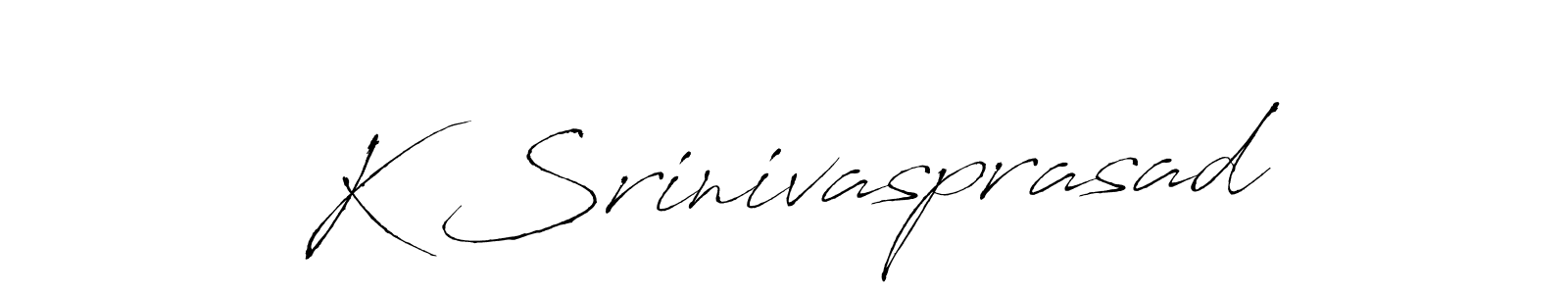 Make a short K Srinivasprasad signature style. Manage your documents anywhere anytime using Antro_Vectra. Create and add eSignatures, submit forms, share and send files easily. K Srinivasprasad signature style 6 images and pictures png