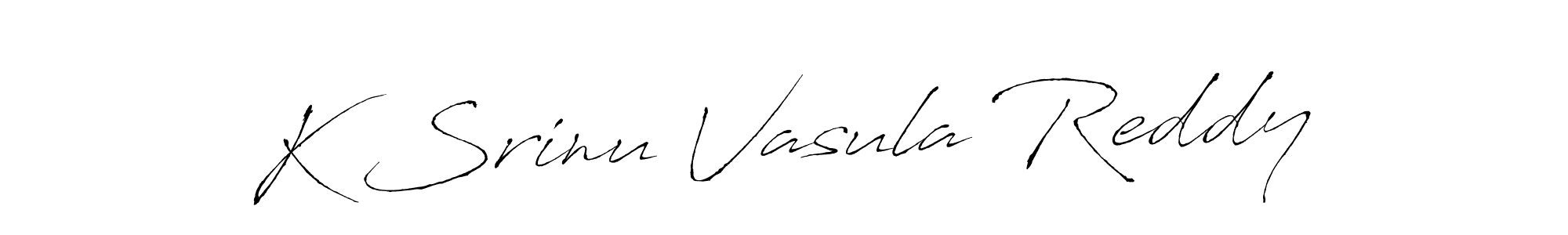 Antro_Vectra is a professional signature style that is perfect for those who want to add a touch of class to their signature. It is also a great choice for those who want to make their signature more unique. Get K Srinu Vasula Reddy name to fancy signature for free. K Srinu Vasula Reddy signature style 6 images and pictures png