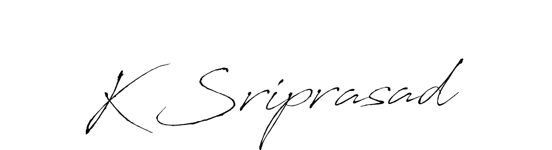 Use a signature maker to create a handwritten signature online. With this signature software, you can design (Antro_Vectra) your own signature for name K Sriprasad. K Sriprasad signature style 6 images and pictures png