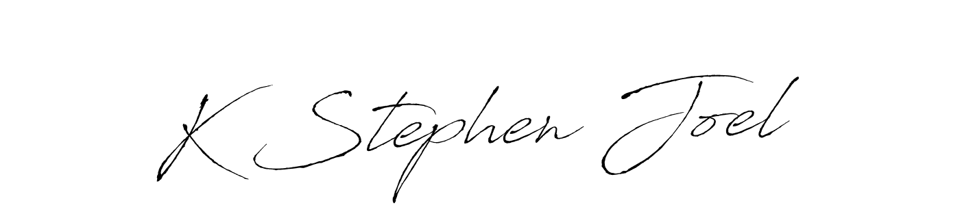 You should practise on your own different ways (Antro_Vectra) to write your name (K Stephen Joel) in signature. don't let someone else do it for you. K Stephen Joel signature style 6 images and pictures png