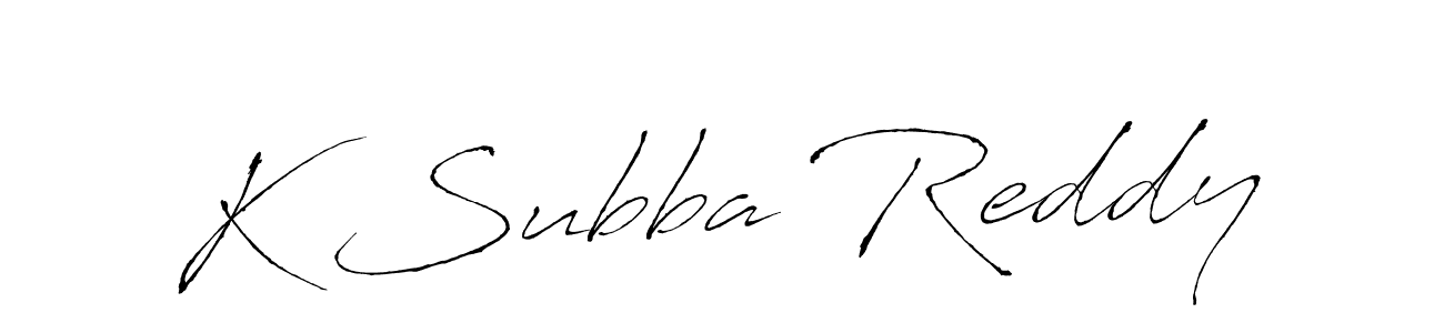 The best way (Antro_Vectra) to make a short signature is to pick only two or three words in your name. The name K Subba Reddy include a total of six letters. For converting this name. K Subba Reddy signature style 6 images and pictures png