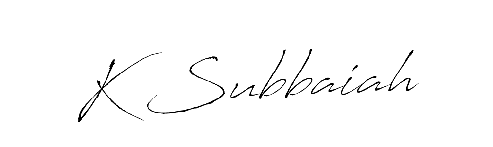 How to make K Subbaiah signature? Antro_Vectra is a professional autograph style. Create handwritten signature for K Subbaiah name. K Subbaiah signature style 6 images and pictures png