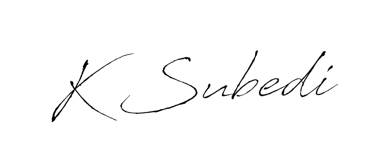 Use a signature maker to create a handwritten signature online. With this signature software, you can design (Antro_Vectra) your own signature for name K Subedi. K Subedi signature style 6 images and pictures png