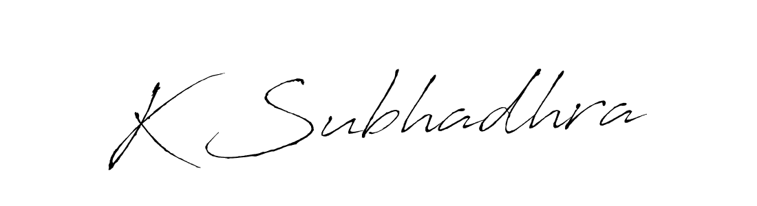 See photos of K Subhadhra official signature by Spectra . Check more albums & portfolios. Read reviews & check more about Antro_Vectra font. K Subhadhra signature style 6 images and pictures png