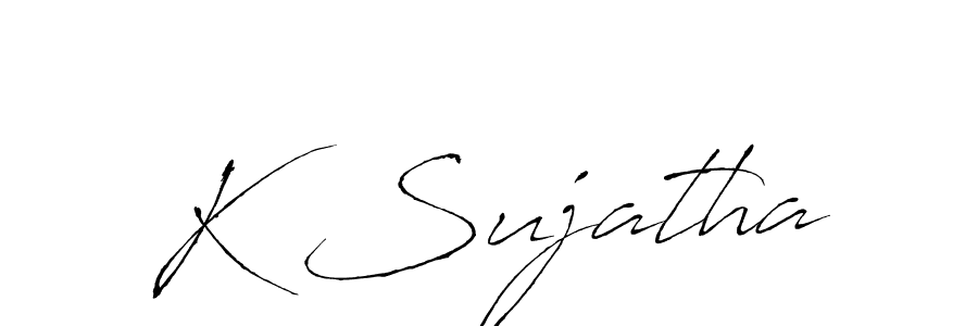 Also we have K Sujatha name is the best signature style. Create professional handwritten signature collection using Antro_Vectra autograph style. K Sujatha signature style 6 images and pictures png