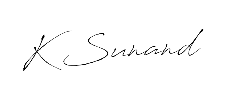 How to Draw K Sunand signature style? Antro_Vectra is a latest design signature styles for name K Sunand. K Sunand signature style 6 images and pictures png