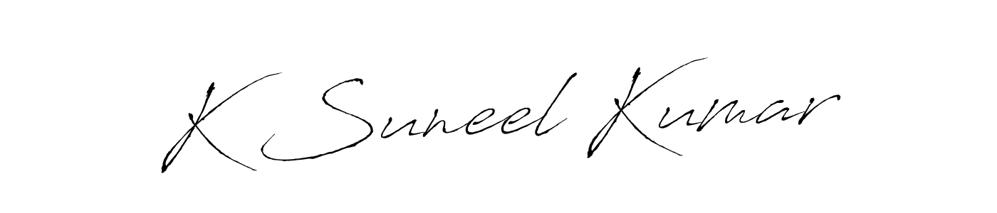 K Suneel Kumar stylish signature style. Best Handwritten Sign (Antro_Vectra) for my name. Handwritten Signature Collection Ideas for my name K Suneel Kumar. K Suneel Kumar signature style 6 images and pictures png