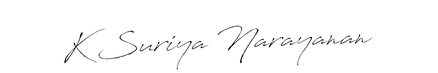 Best and Professional Signature Style for K Suriya Narayanan. Antro_Vectra Best Signature Style Collection. K Suriya Narayanan signature style 6 images and pictures png