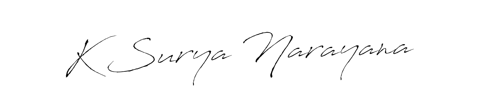 You should practise on your own different ways (Antro_Vectra) to write your name (K Surya Narayana) in signature. don't let someone else do it for you. K Surya Narayana signature style 6 images and pictures png