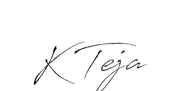 K Teja stylish signature style. Best Handwritten Sign (Antro_Vectra) for my name. Handwritten Signature Collection Ideas for my name K Teja. K Teja signature style 6 images and pictures png