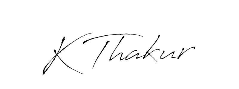 How to make K Thakur name signature. Use Antro_Vectra style for creating short signs online. This is the latest handwritten sign. K Thakur signature style 6 images and pictures png