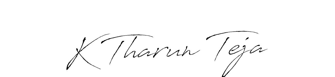 K Tharun Teja stylish signature style. Best Handwritten Sign (Antro_Vectra) for my name. Handwritten Signature Collection Ideas for my name K Tharun Teja. K Tharun Teja signature style 6 images and pictures png