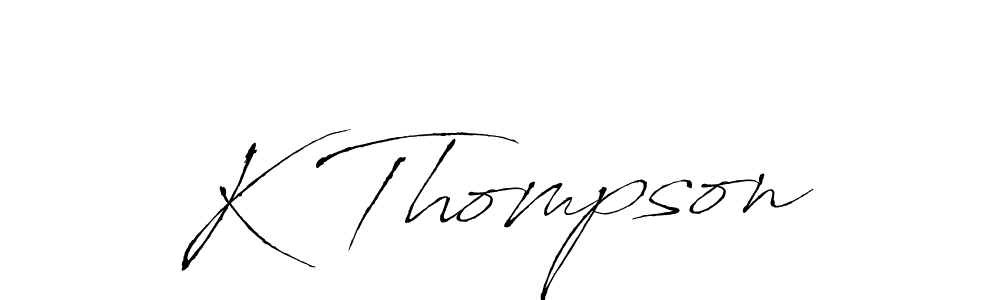 How to make K Thompson name signature. Use Antro_Vectra style for creating short signs online. This is the latest handwritten sign. K Thompson signature style 6 images and pictures png