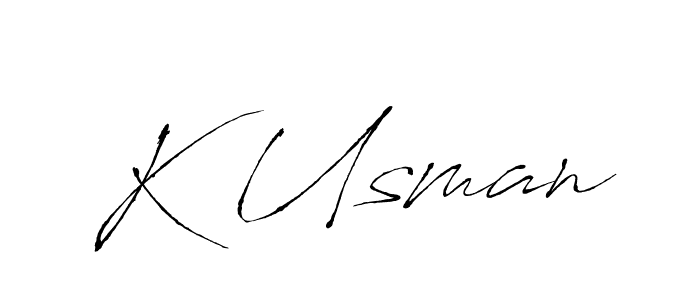 Similarly Antro_Vectra is the best handwritten signature design. Signature creator online .You can use it as an online autograph creator for name K Usman. K Usman signature style 6 images and pictures png