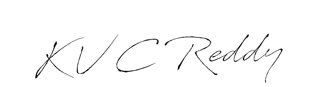 K V C Reddy stylish signature style. Best Handwritten Sign (Antro_Vectra) for my name. Handwritten Signature Collection Ideas for my name K V C Reddy. K V C Reddy signature style 6 images and pictures png