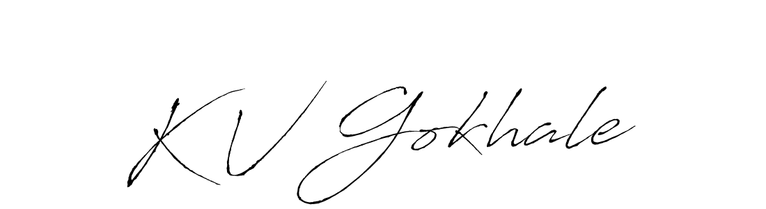 The best way (Antro_Vectra) to make a short signature is to pick only two or three words in your name. The name K V Gokhale include a total of six letters. For converting this name. K V Gokhale signature style 6 images and pictures png