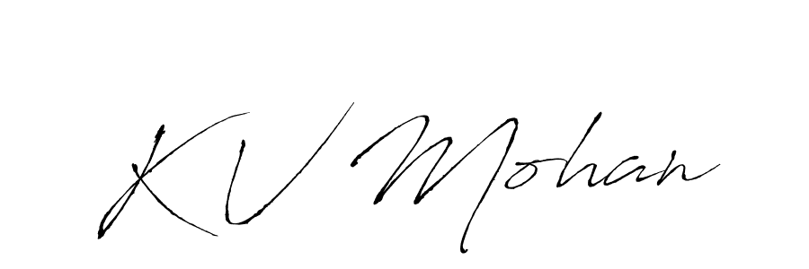 Antro_Vectra is a professional signature style that is perfect for those who want to add a touch of class to their signature. It is also a great choice for those who want to make their signature more unique. Get K V Mohan name to fancy signature for free. K V Mohan signature style 6 images and pictures png