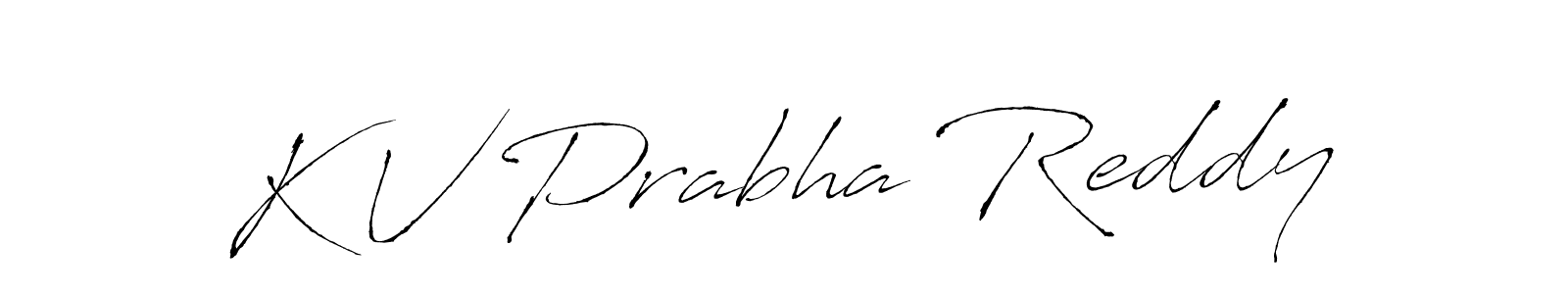 Create a beautiful signature design for name K V Prabha Reddy. With this signature (Antro_Vectra) fonts, you can make a handwritten signature for free. K V Prabha Reddy signature style 6 images and pictures png