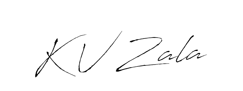 Design your own signature with our free online signature maker. With this signature software, you can create a handwritten (Antro_Vectra) signature for name K V Zala. K V Zala signature style 6 images and pictures png