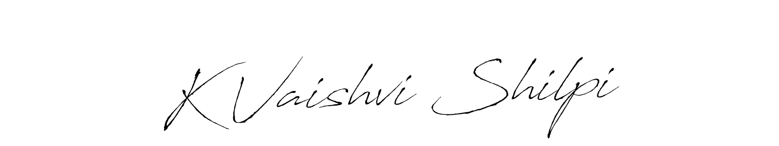 if you are searching for the best signature style for your name K Vaishvi Shilpi. so please give up your signature search. here we have designed multiple signature styles  using Antro_Vectra. K Vaishvi Shilpi signature style 6 images and pictures png