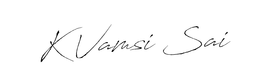 Make a beautiful signature design for name K Vamsi Sai. With this signature (Antro_Vectra) style, you can create a handwritten signature for free. K Vamsi Sai signature style 6 images and pictures png