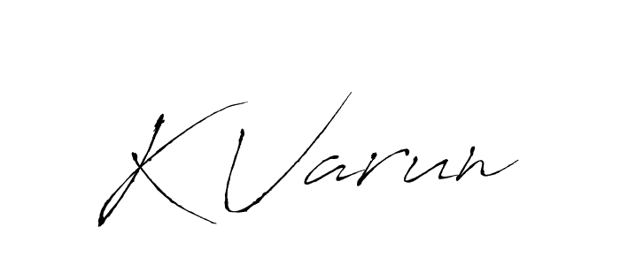 How to make K Varun name signature. Use Antro_Vectra style for creating short signs online. This is the latest handwritten sign. K Varun signature style 6 images and pictures png