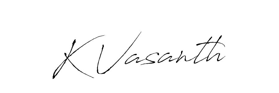 Design your own signature with our free online signature maker. With this signature software, you can create a handwritten (Antro_Vectra) signature for name K Vasanth. K Vasanth signature style 6 images and pictures png