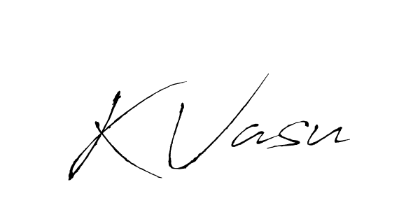 You should practise on your own different ways (Antro_Vectra) to write your name (K Vasu) in signature. don't let someone else do it for you. K Vasu signature style 6 images and pictures png