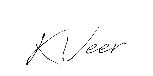 K Veer stylish signature style. Best Handwritten Sign (Antro_Vectra) for my name. Handwritten Signature Collection Ideas for my name K Veer. K Veer signature style 6 images and pictures png