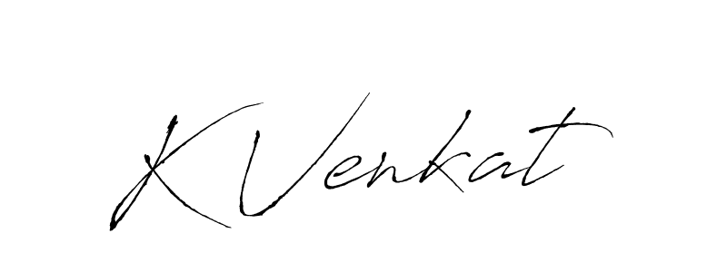 K Venkat stylish signature style. Best Handwritten Sign (Antro_Vectra) for my name. Handwritten Signature Collection Ideas for my name K Venkat. K Venkat signature style 6 images and pictures png