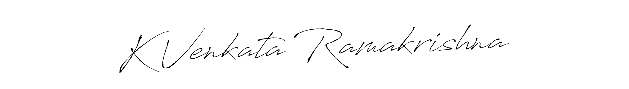 Create a beautiful signature design for name K Venkata Ramakrishna. With this signature (Antro_Vectra) fonts, you can make a handwritten signature for free. K Venkata Ramakrishna signature style 6 images and pictures png