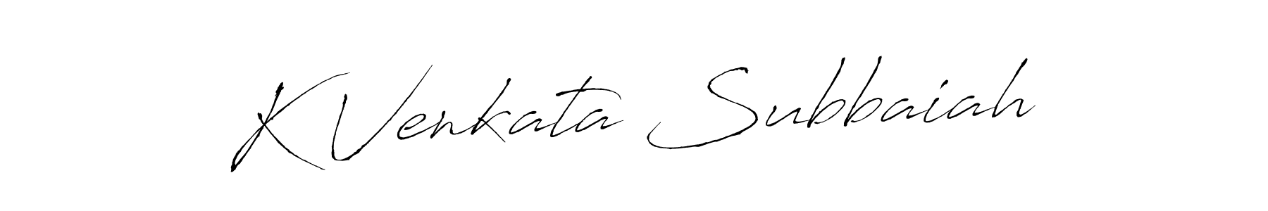 Design your own signature with our free online signature maker. With this signature software, you can create a handwritten (Antro_Vectra) signature for name K Venkata Subbaiah. K Venkata Subbaiah signature style 6 images and pictures png