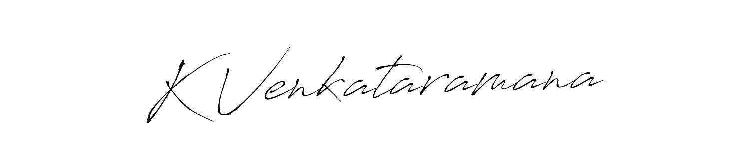 The best way (Antro_Vectra) to make a short signature is to pick only two or three words in your name. The name K Venkataramana include a total of six letters. For converting this name. K Venkataramana signature style 6 images and pictures png