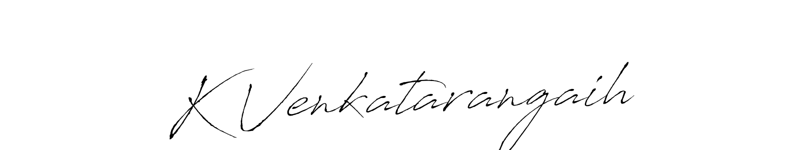 Antro_Vectra is a professional signature style that is perfect for those who want to add a touch of class to their signature. It is also a great choice for those who want to make their signature more unique. Get K Venkatarangaih name to fancy signature for free. K Venkatarangaih signature style 6 images and pictures png