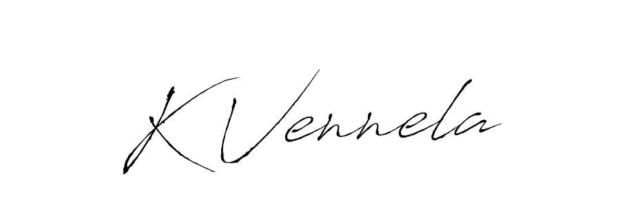Use a signature maker to create a handwritten signature online. With this signature software, you can design (Antro_Vectra) your own signature for name K Vennela. K Vennela signature style 6 images and pictures png