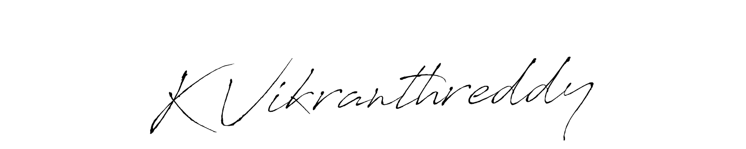 if you are searching for the best signature style for your name K Vikranthreddy. so please give up your signature search. here we have designed multiple signature styles  using Antro_Vectra. K Vikranthreddy signature style 6 images and pictures png