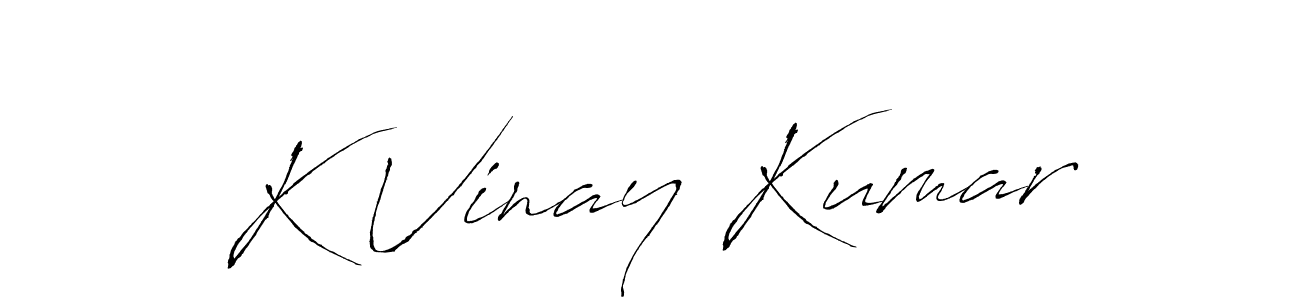This is the best signature style for the K Vinay Kumar name. Also you like these signature font (Antro_Vectra). Mix name signature. K Vinay Kumar signature style 6 images and pictures png