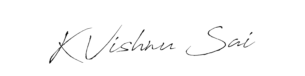 This is the best signature style for the K Vishnu Sai name. Also you like these signature font (Antro_Vectra). Mix name signature. K Vishnu Sai signature style 6 images and pictures png