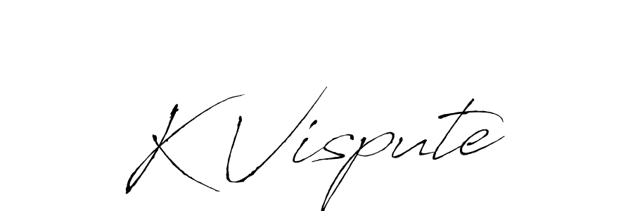 The best way (Antro_Vectra) to make a short signature is to pick only two or three words in your name. The name K Vispute include a total of six letters. For converting this name. K Vispute signature style 6 images and pictures png