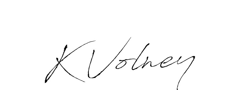 Create a beautiful signature design for name K Volney. With this signature (Antro_Vectra) fonts, you can make a handwritten signature for free. K Volney signature style 6 images and pictures png
