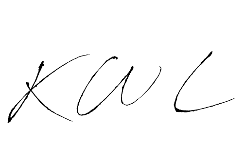 How to make K W L signature? Antro_Vectra is a professional autograph style. Create handwritten signature for K W L name. K W L signature style 6 images and pictures png