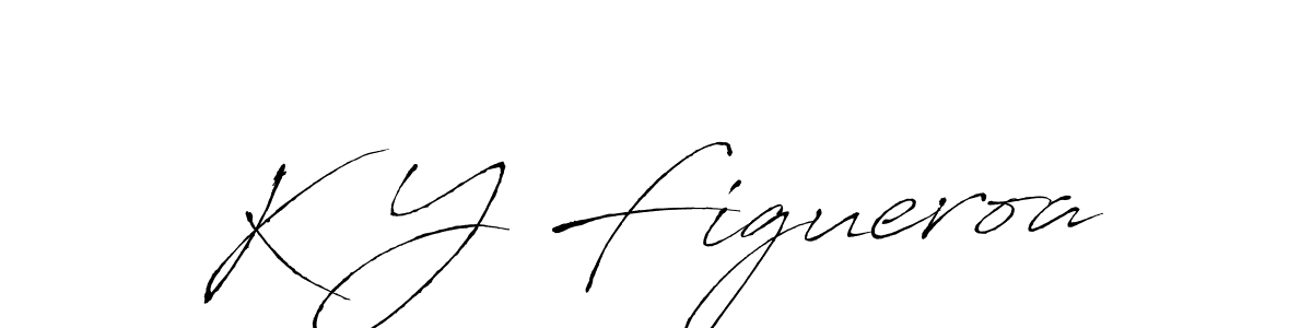 K Y Figueroa stylish signature style. Best Handwritten Sign (Antro_Vectra) for my name. Handwritten Signature Collection Ideas for my name K Y Figueroa. K Y Figueroa signature style 6 images and pictures png