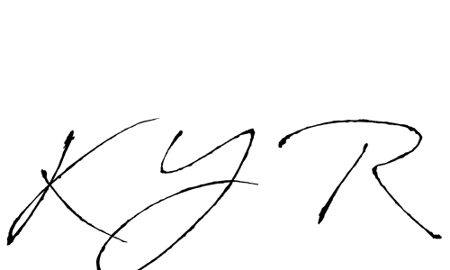 K Y R stylish signature style. Best Handwritten Sign (Antro_Vectra) for my name. Handwritten Signature Collection Ideas for my name K Y R. K Y R signature style 6 images and pictures png