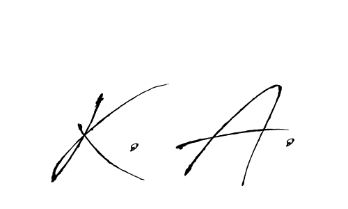 K. A. stylish signature style. Best Handwritten Sign (Antro_Vectra) for my name. Handwritten Signature Collection Ideas for my name K. A.. K. A. signature style 6 images and pictures png