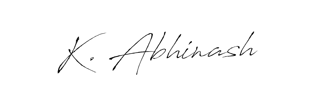 The best way (Antro_Vectra) to make a short signature is to pick only two or three words in your name. The name K. Abhinash include a total of six letters. For converting this name. K. Abhinash signature style 6 images and pictures png