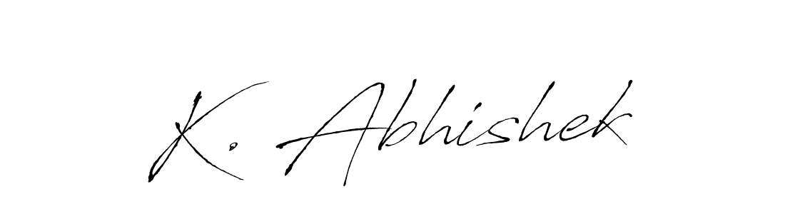 Design your own signature with our free online signature maker. With this signature software, you can create a handwritten (Antro_Vectra) signature for name K. Abhishek. K. Abhishek signature style 6 images and pictures png
