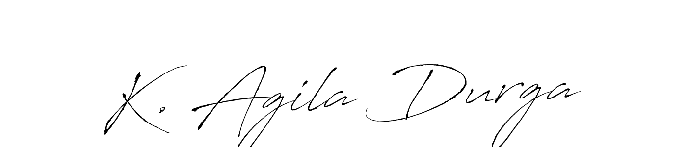 Create a beautiful signature design for name K. Agila Durga. With this signature (Antro_Vectra) fonts, you can make a handwritten signature for free. K. Agila Durga signature style 6 images and pictures png