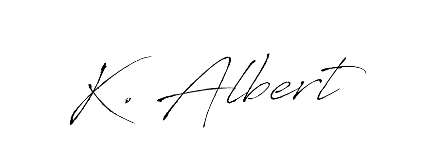 How to make K. Albert name signature. Use Antro_Vectra style for creating short signs online. This is the latest handwritten sign. K. Albert signature style 6 images and pictures png